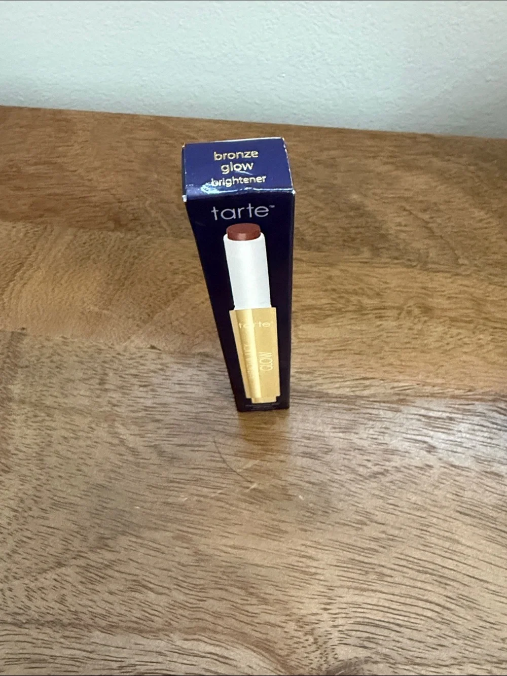 tarte Bronze Glow Brightener Stick — Brown & Gold Packaging